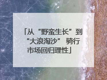 从“野蛮生长”到“大浪淘沙” 骑行市场回归理性