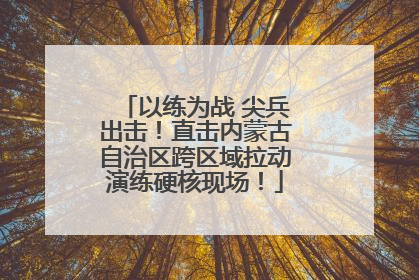 以练为战 尖兵出击！直击内蒙古自治区跨区域拉动演练硬核现场！