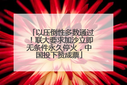 以压倒性多数通过！联大要求加沙立即无条件永久停火，中国投下赞成票
