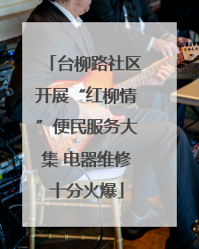 台柳路社区开展“红柳情”便民服务大集 电器维修十分火爆
