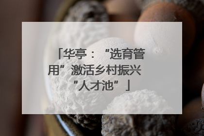 华亭：“选育管用”激活乡村振兴“人才池”