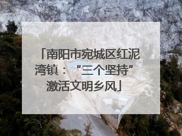 南阳市宛城区红泥湾镇：“三个坚持”激活文明乡风