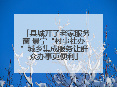县城开了老家服务窗 景宁“村事社办”城乡集成服务让群众办事更便利