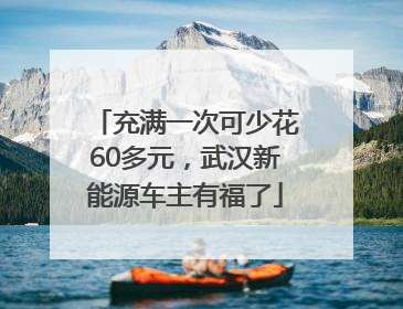 充满一次可少花60多元，武汉新能源车主有福了