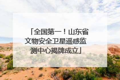 全国第一！山东省文物安全卫星遥感监测中心揭牌成立