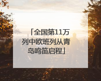 全国第11万列中欧班列从青岛鸣笛启程