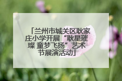 兰州市城关区耿家庄小学开展“耿星璀璨 童梦飞扬”艺术节展演活动