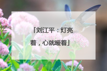 刘江平：灯亮着，心就暖着