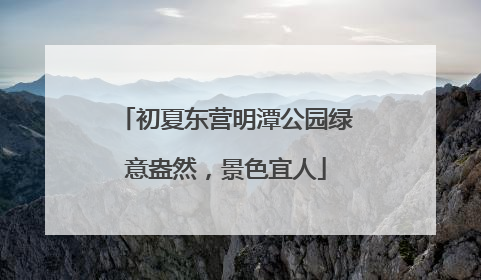 初夏东营明潭公园绿意盎然，景色宜人