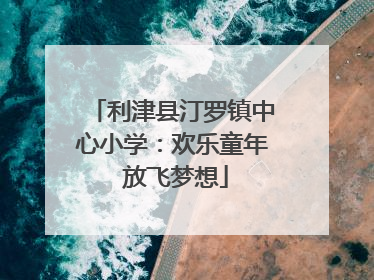 利津县汀罗镇中心小学：欢乐童年 放飞梦想