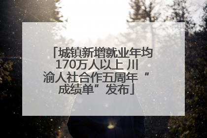 城镇新增就业年均170万人以上 川渝人社合作五周年“成绩单”发布