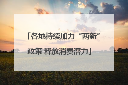 各地持续加力“两新”政策 释放消费潜力