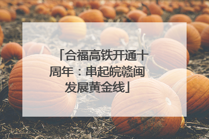 合福高铁开通十周年：串起皖赣闽发展黄金线