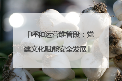 呼和运营维管段：党建文化赋能安全发展