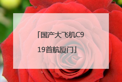 国产大飞机C919首航厦门