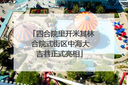 四合院里开米其林 合院式街区中海大吉巷正式亮相