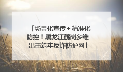 场景化宣传＋精准化防控！黑龙江鹤岗多维出击筑牢反诈防护网