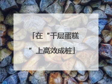 在“千层蛋糕”上高效成桩