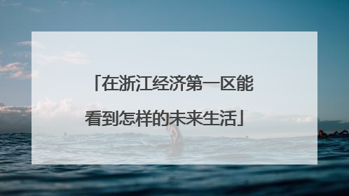 在浙江经济第一区能看到怎样的未来生活