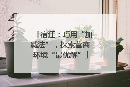 宿迁：巧用“加减法”，探索营商环境“最优解”