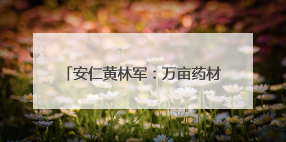安仁黄林军：万亩药材基地铺就乡村振兴路
