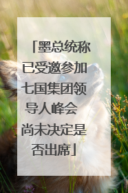 墨总统称已受邀参加七国集团领导人峰会 尚未决定是否出席