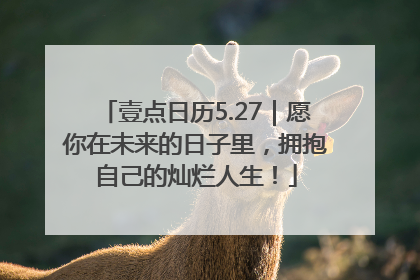 壹点日历5.27｜愿你在未来的日子里，拥抱自己的灿烂人生！