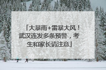 大暴雨+雷暴大风！武汉连发多条预警，考生和家长请注意