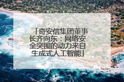 奇安信集团董事长齐向东：网络安全突围的动力来自生成式人工智能