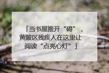 当书屋推开“碍”，黄陂区残疾人在这里让阅读“点亮心灯”
