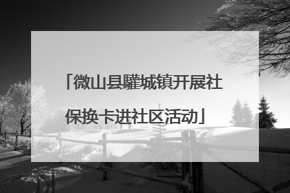 微山县驩城镇开展社保换卡进社区活动