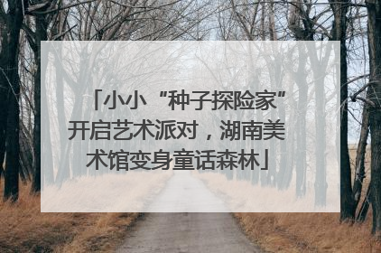 小小“种子探险家”开启艺术派对，湖南美术馆变身童话森林