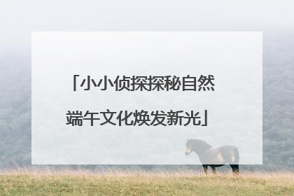 小小侦探探秘自然 端午文化焕发新光