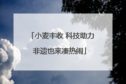 小麦丰收 科技助力 非遗也来凑热闹