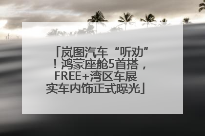 岚图汽车“听劝”！鸿蒙座舱5首搭，FREE+湾区车展实车内饰正式曝光