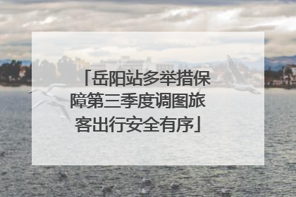 岳阳站多举措保障第三季度调图旅客出行安全有序
