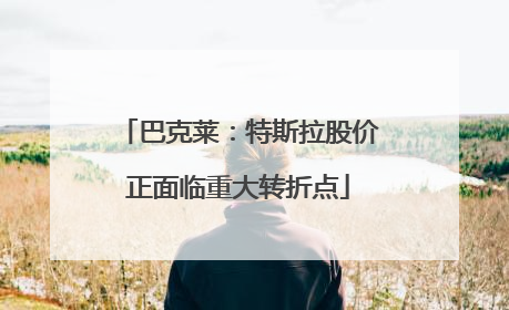 巴克莱：特斯拉股价正面临重大转折点