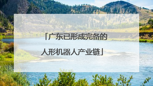 广东已形成完备的人形机器人产业链