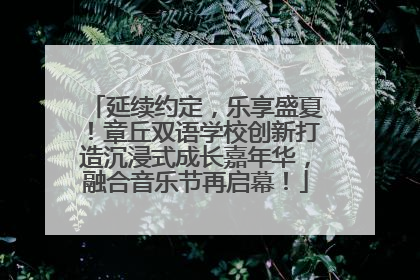 延续约定，乐享盛夏！章丘双语学校创新打造沉浸式成长嘉年华，融合音乐节再启幕！