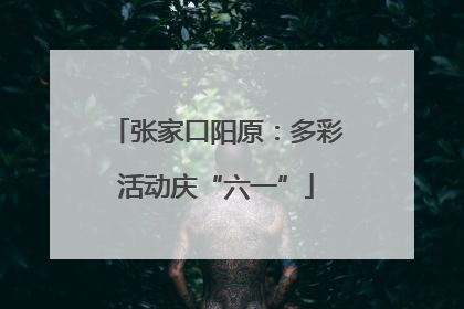 张家口阳原：多彩活动庆“六一”