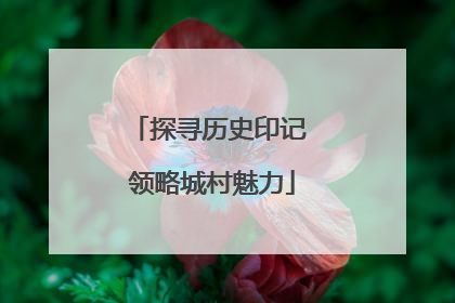 探寻历史印记 领略城村魅力