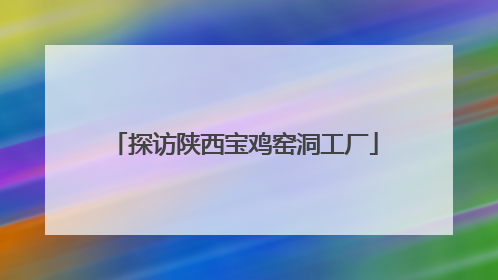 探访陕西宝鸡窑洞工厂