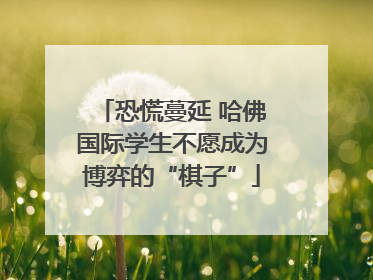 恐慌蔓延 哈佛国际学生不愿成为博弈的“棋子”
