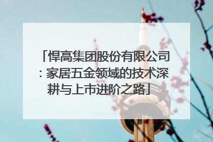 悍高集团股份有限公司：家居五金领域的技术深耕与上市进阶之路