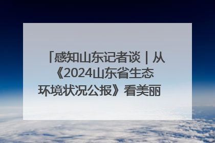 感知山东记者谈｜从《2024山东省生态环境状况公报》看美丽山东建设的“成绩单”与“任务书”