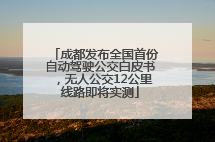 成都发布全国首份自动驾驶公交白皮书，无人公交12公里线路即将实测