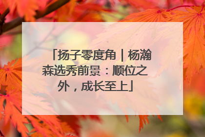 扬子零度角｜杨瀚森选秀前景：顺位之外，成长至上
