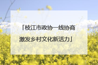 枝江市政协一线协商激发乡村文化新活力