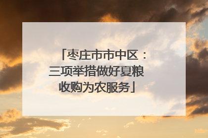 枣庄市市中区：三项举措做好夏粮收购为农服务