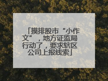 摸排股市“小作文”，地方证监局行动了，要求辖区公司上报线索